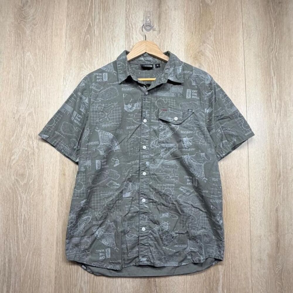 Vans Men's Green and Khaki Shirt